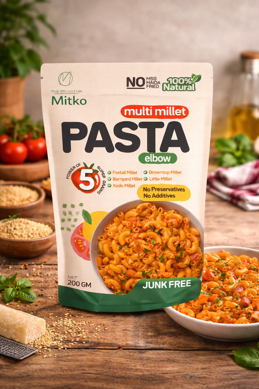 Elbow Millet Pasta - Ready in 10 Mins - (Pack of 2 x 200 g)
