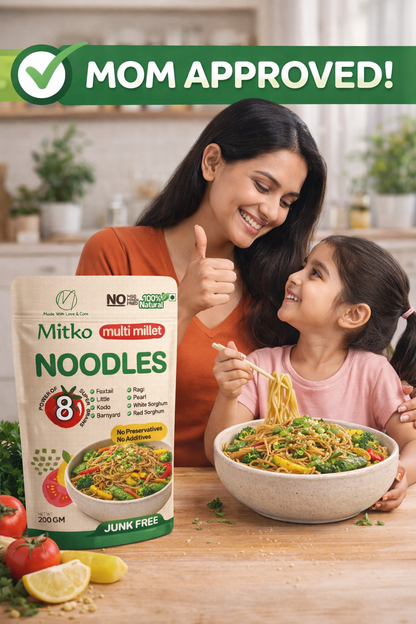 Mitko Multi Millet Noodles | No Maida, No MSG | (Pack of 2x200 g)