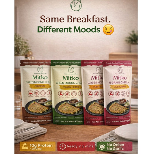 Mitko Protein Cheela Mix – All Flavours Combo (Pack of 4)